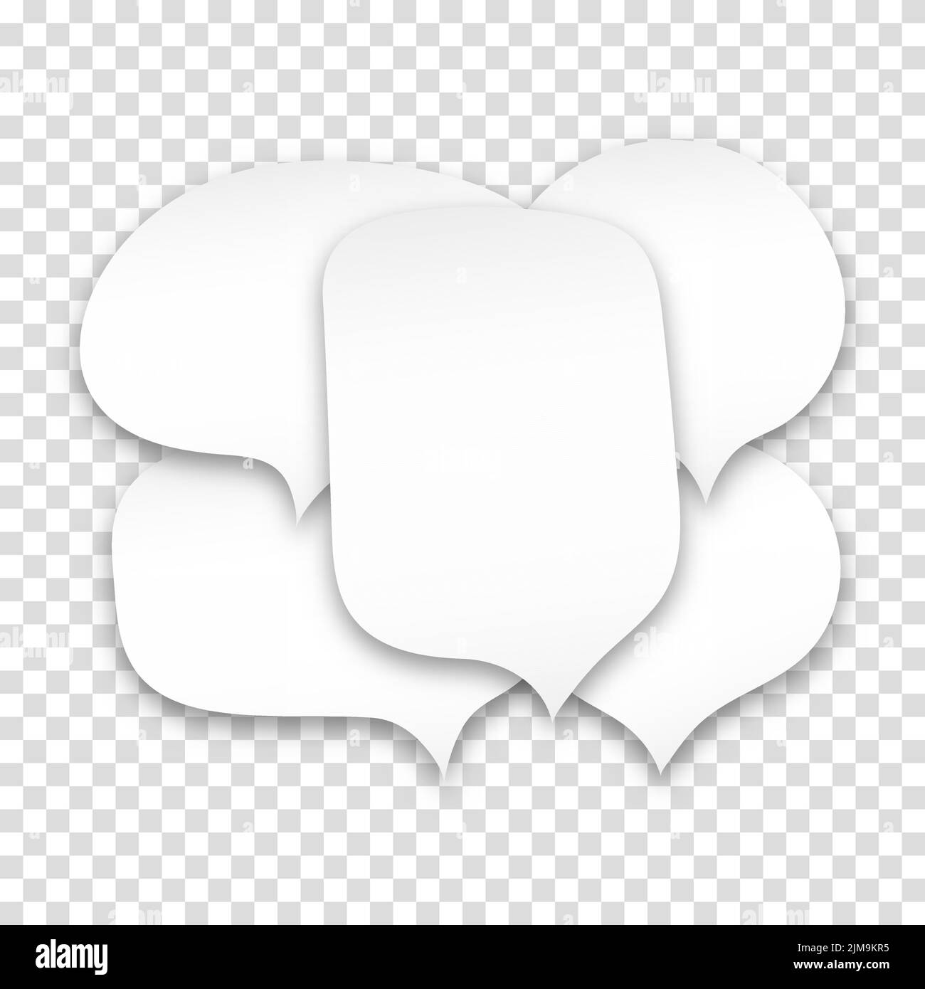 Vector set of speech bubbles stickers. Vector white blank blank speech ...
