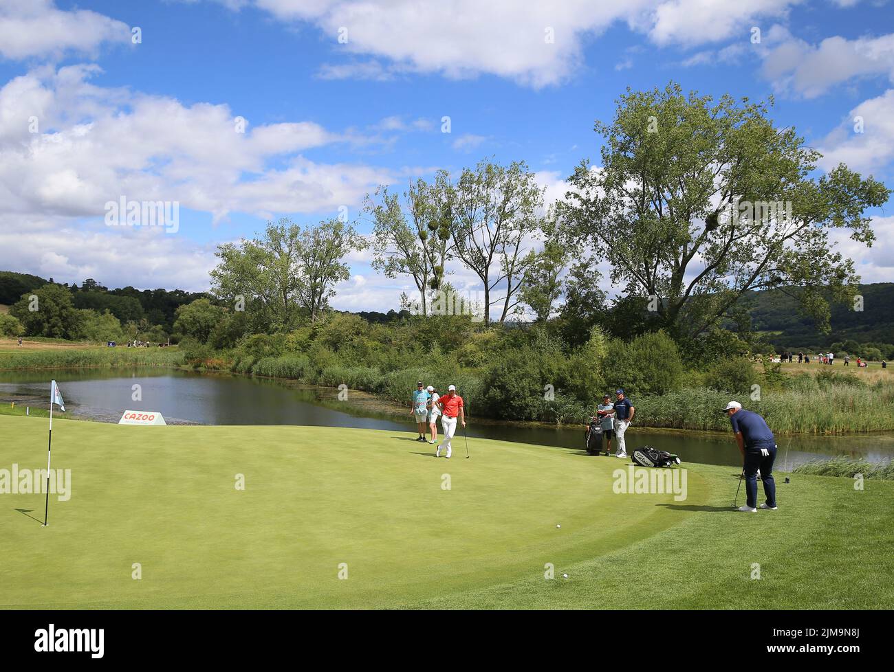 England’s Marcus Armitage puts on the third green during day two of the Cazoo Wales Open at the Celtic Manor Resort in Newport, Wales. Picture date: Friday August 5, 2022. Stock Photo