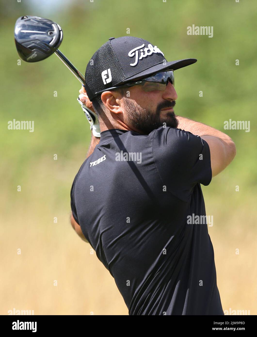 Italy’s Francesco Laporta during day two of the Cazoo Wales Open at the Celtic Manor Resort in Newport, Wales. Picture date: Friday August 5, 2022. Stock Photo