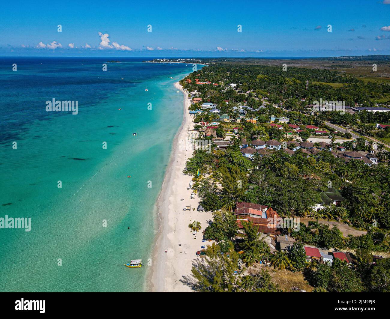 An aerial view of Tamarindo Locality in Costa Rica Stock Photo