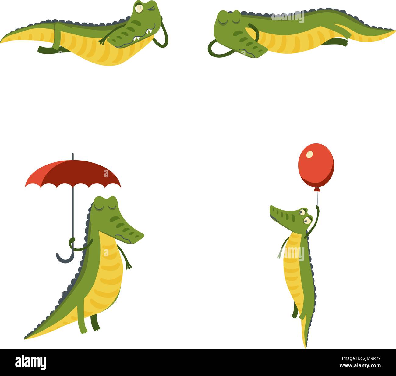 Crocodile sleeping Stock Vector Images - Alamy