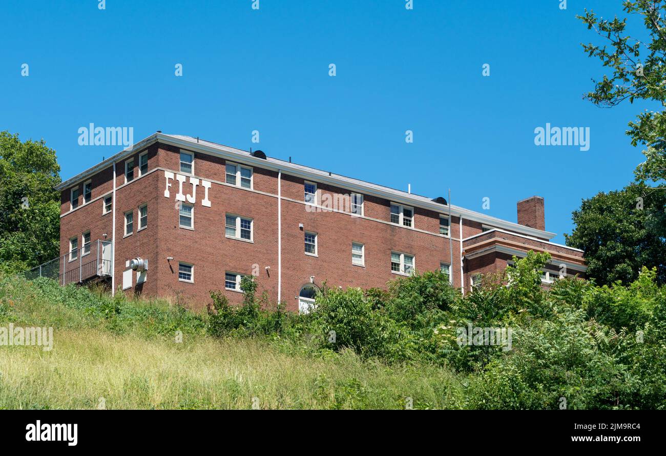 Fiji Greek Housing at West Virginia University Stock Photo