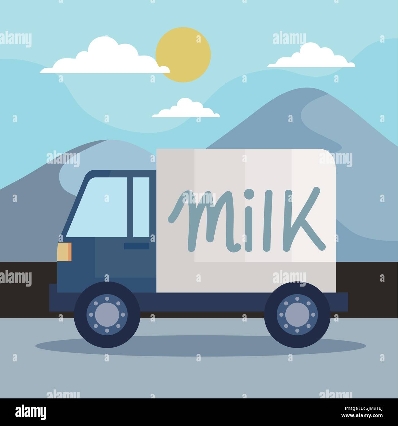 milk transport truck Stock Vector Image & Art - Alamy