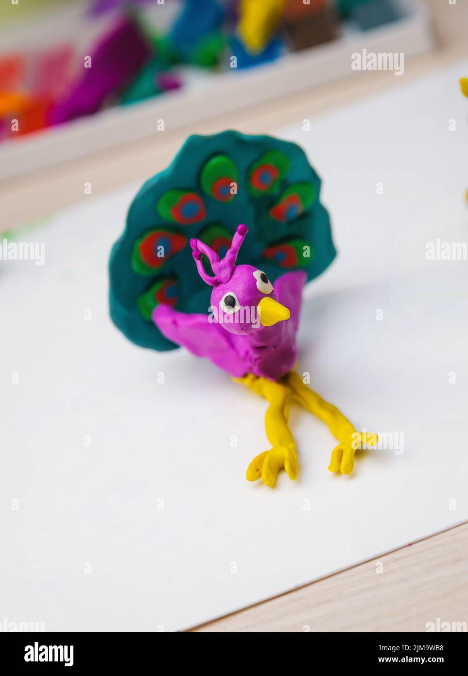 Handmade toy of modelling clay Stock Photo