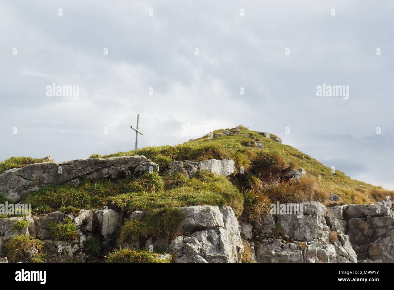 Wooden cross on hill hi-res stock photography and images - Alamy