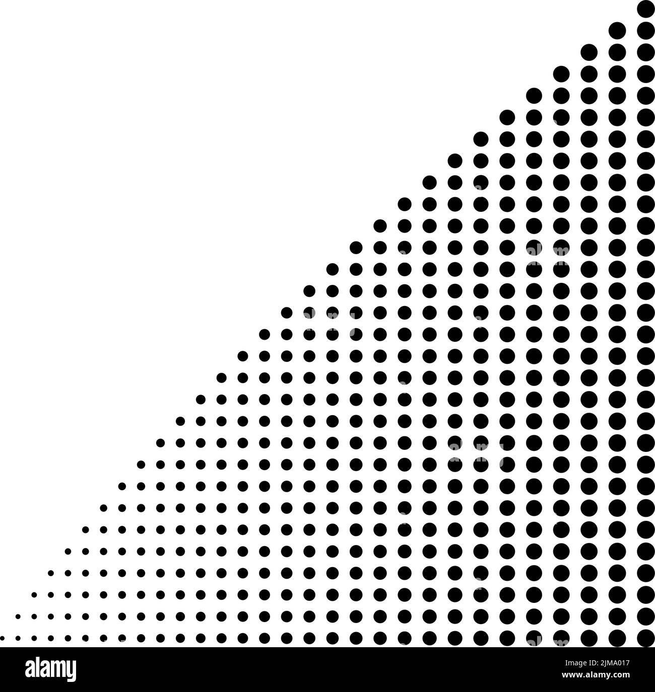 Dots Black and White Triangular Oblique Background. Monochrome Pattern