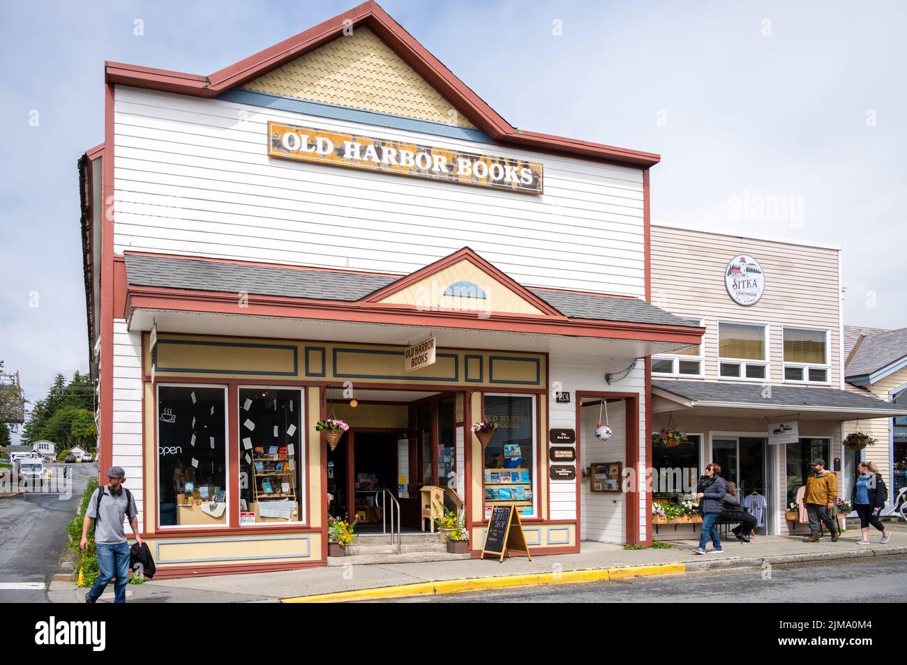 Sitka, Alaska July 26, 2022 View of Sitka's historic main street