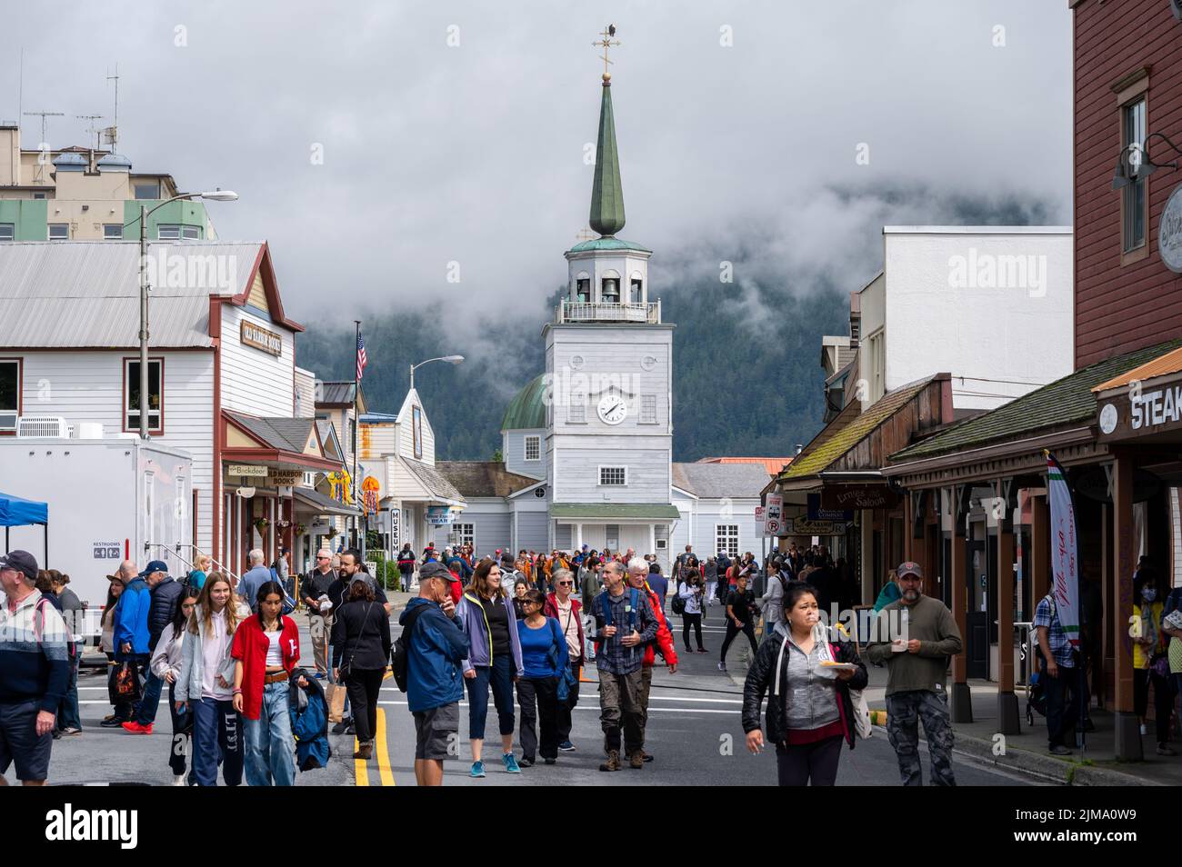 Sitka, Alaska July 26, 2022 View of Sitka's historic St. Michael's