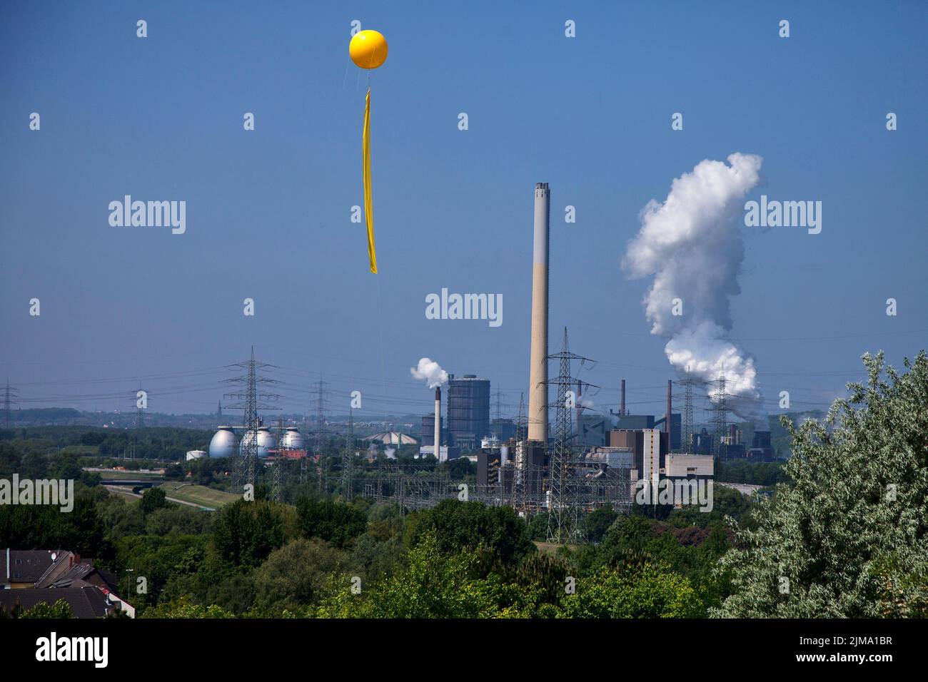 A smoke coming out of the factory Stock Photo