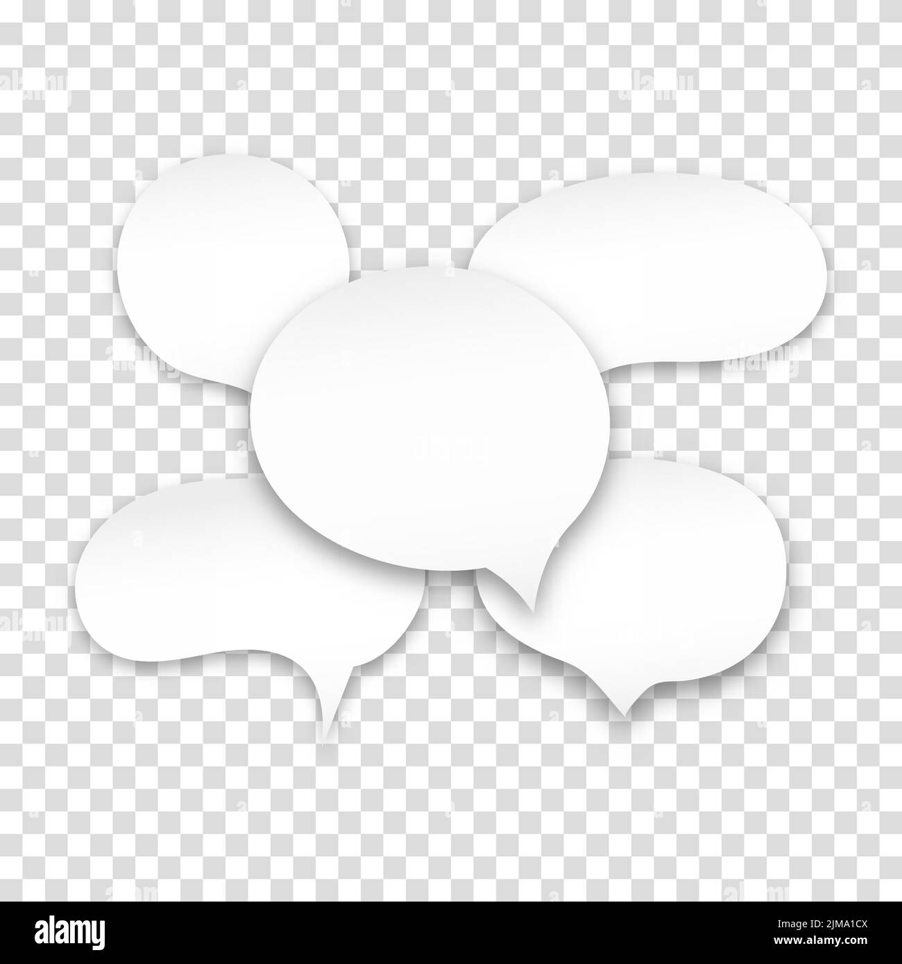Vector set of speech bubbles stickers. Vector white blank blank speech ...