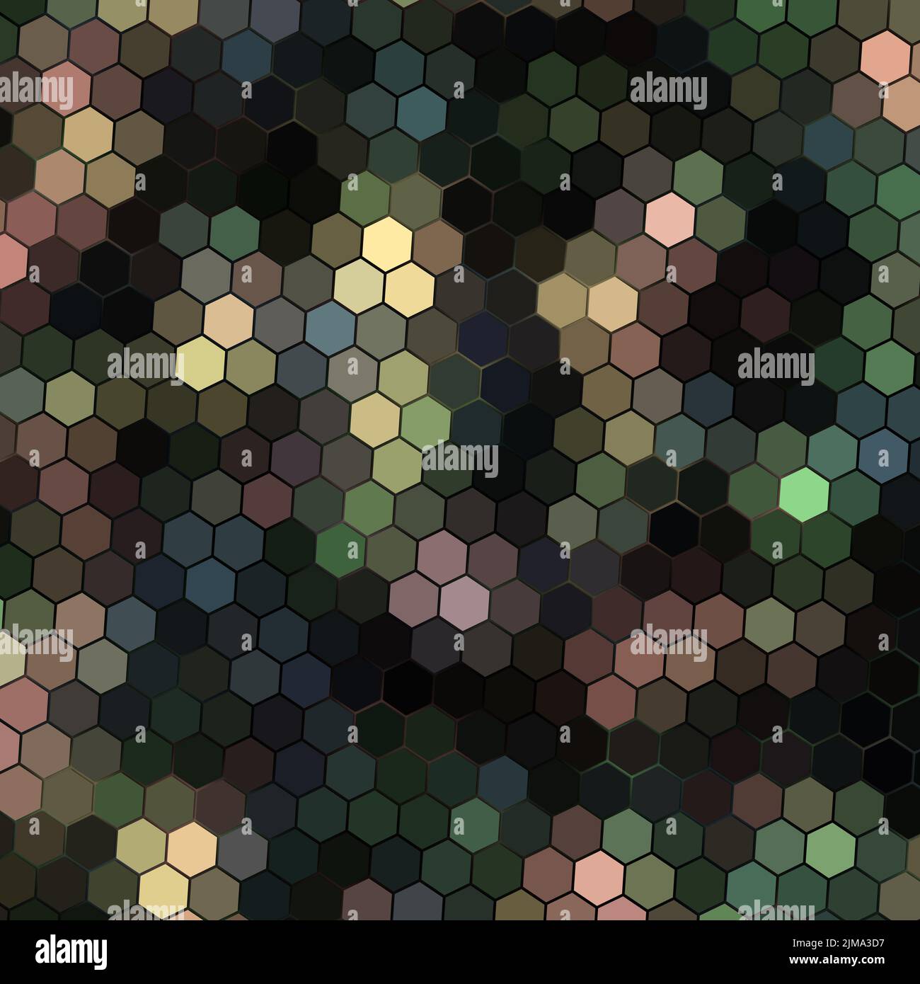 Geometry hexagon wall texture background multicolor honeycomb pattern wallpaper Stock Photo