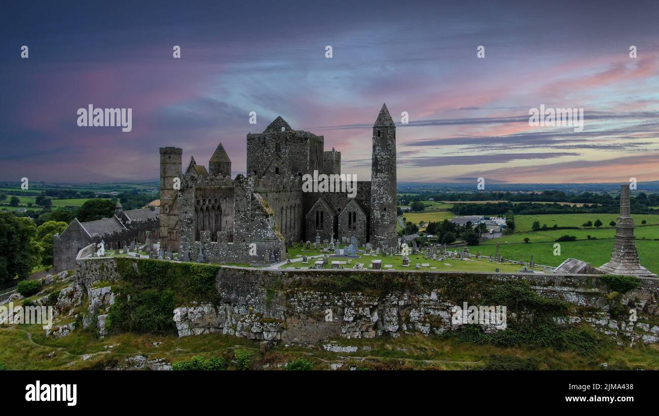 The Rock of Cashel against a cloudy sky, County Tipperary, Ireland ...