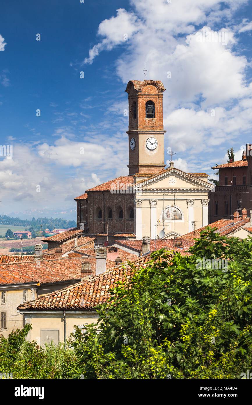 The Church in the small town of Sala-Monferrato, Piemonte. Italy Stock Photo