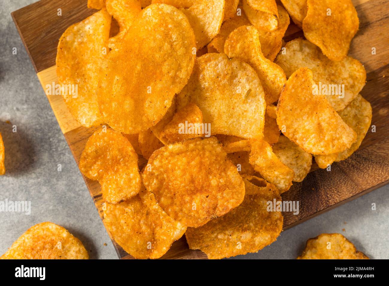 Crunchy Barbecue BBQ Potato Chips Ready to Eat Stock Photo Alamy