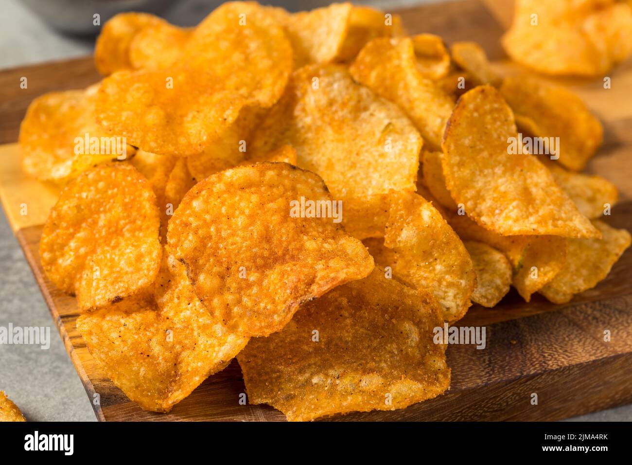Crunchy Barbecue BBQ Potato Chips Ready to Eat Stock Photo Alamy