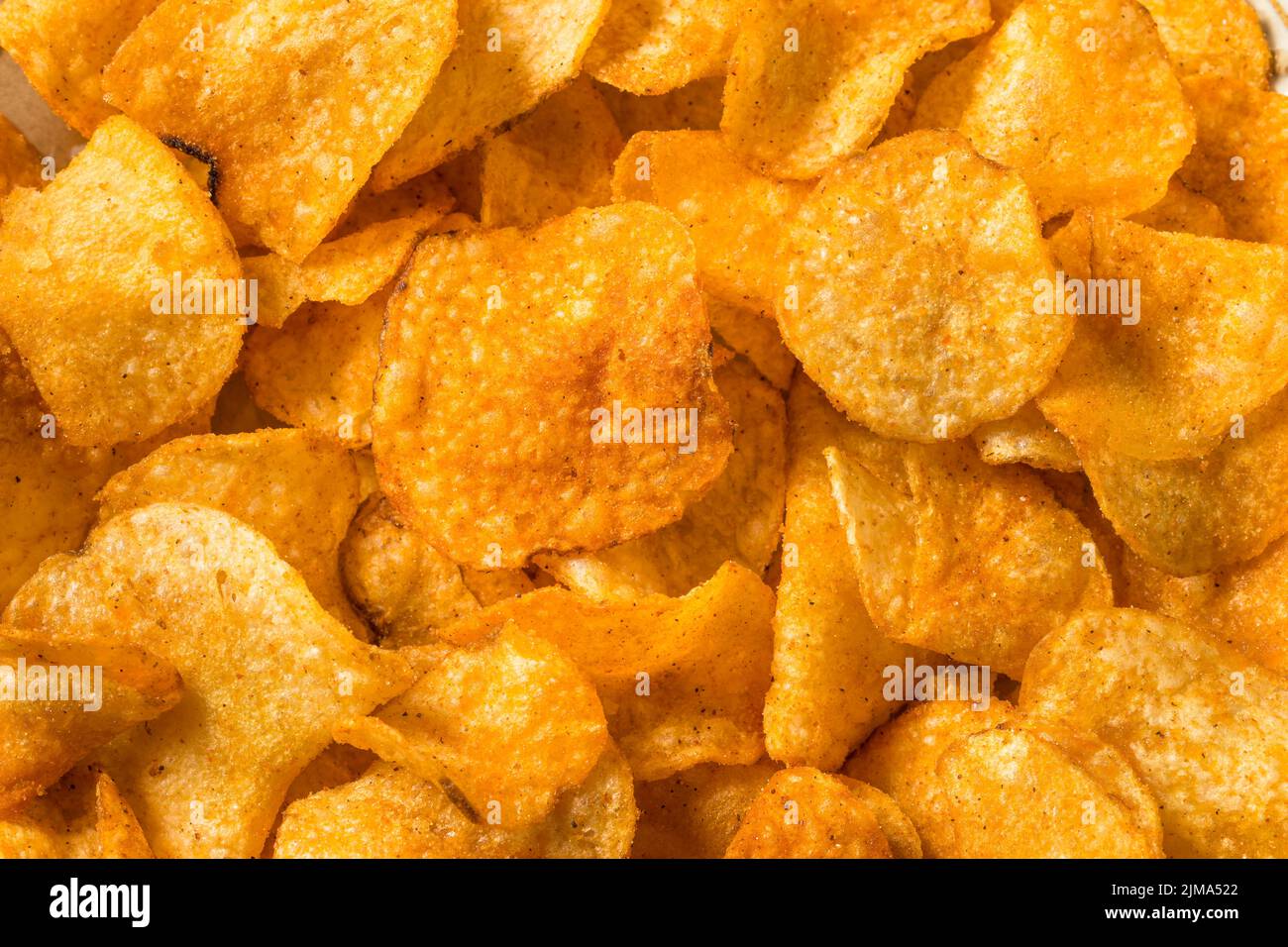 Crunchy Barbecue BBQ Potato Chips Ready to Eat Stock Photo