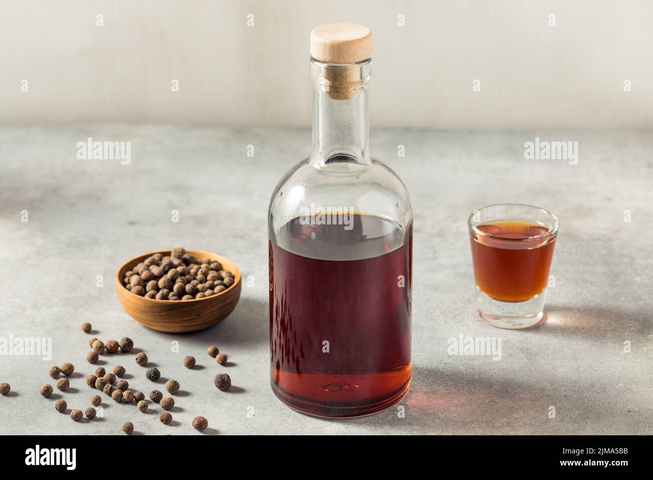 Boozy Allspice Dram Liquor in a Glass Stock Photo