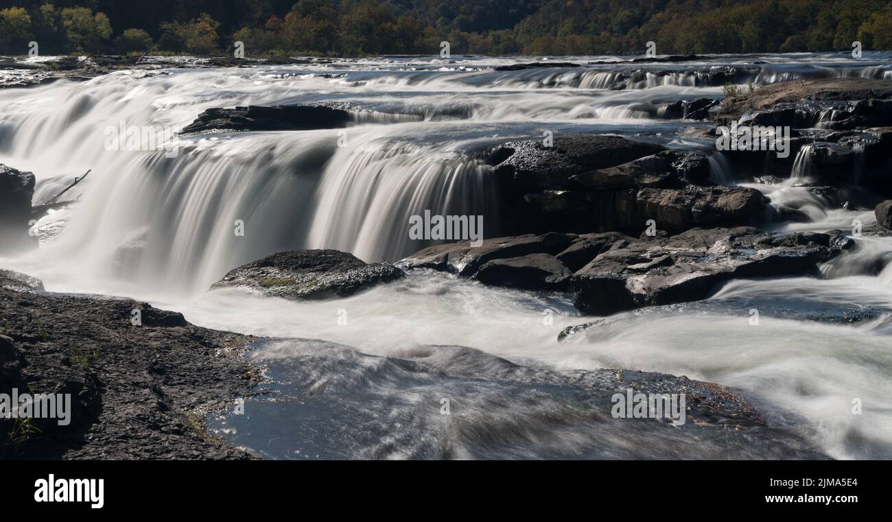 Sandstone Falls on New River Summers County West Virginia Stock Photo