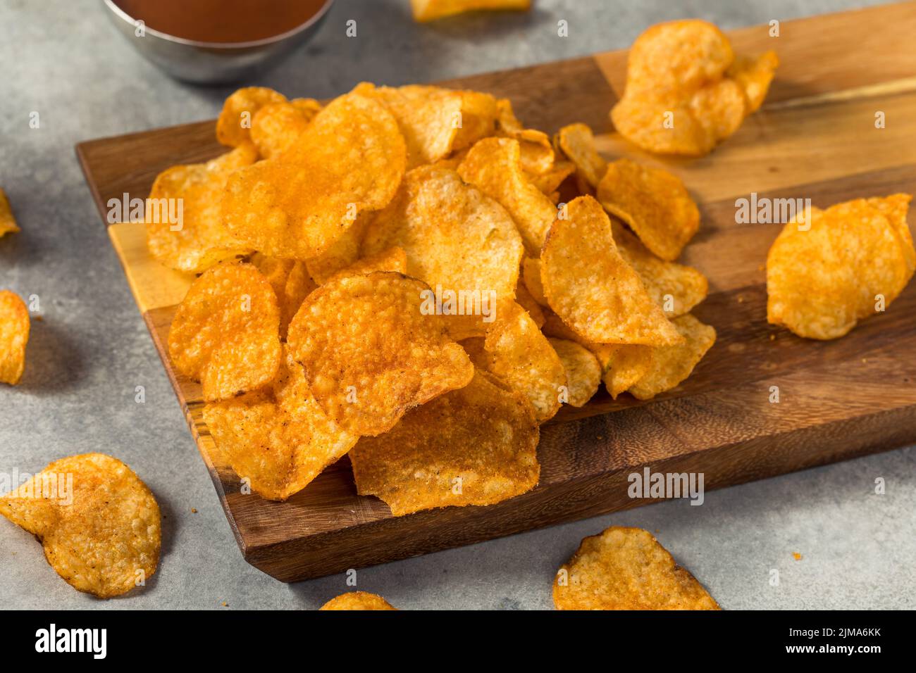 Crunchy Barbecue BBQ Potato Chips Ready to Eat Stock Photo Alamy