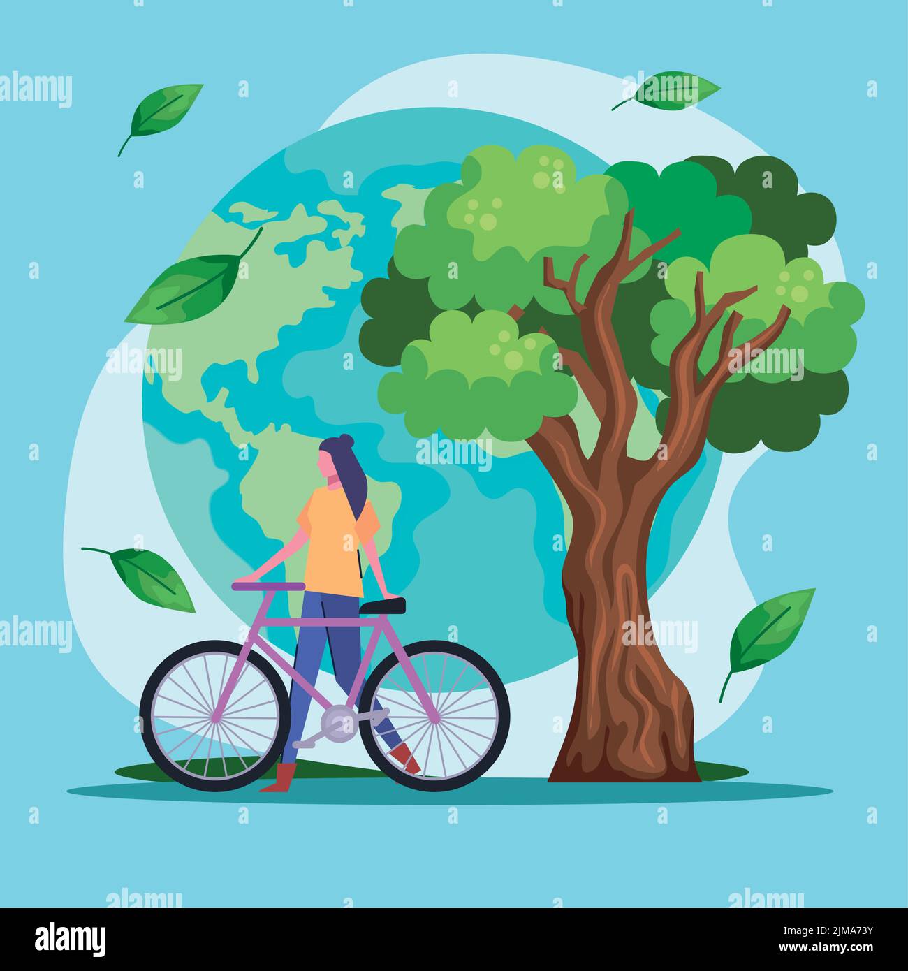 Car free earth day Stock Vector Images - Alamy