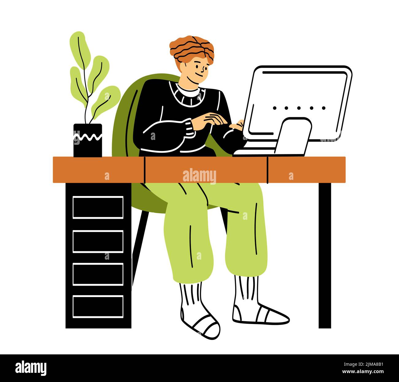 Working At Home Concept Stock Vector Image Art Alamy Working at home concept stock vector image art alamy