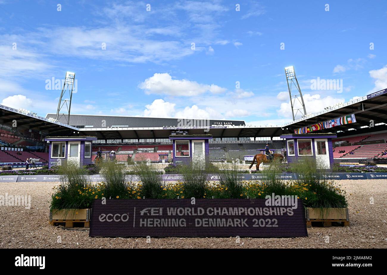 Herning, Denmark. 05th Aug, 2022. World Equestrian Games. A general view of the Stutteri Ask stadium during a practice session. Credit: Sport In Pictures/Alamy Live News Stock Photo