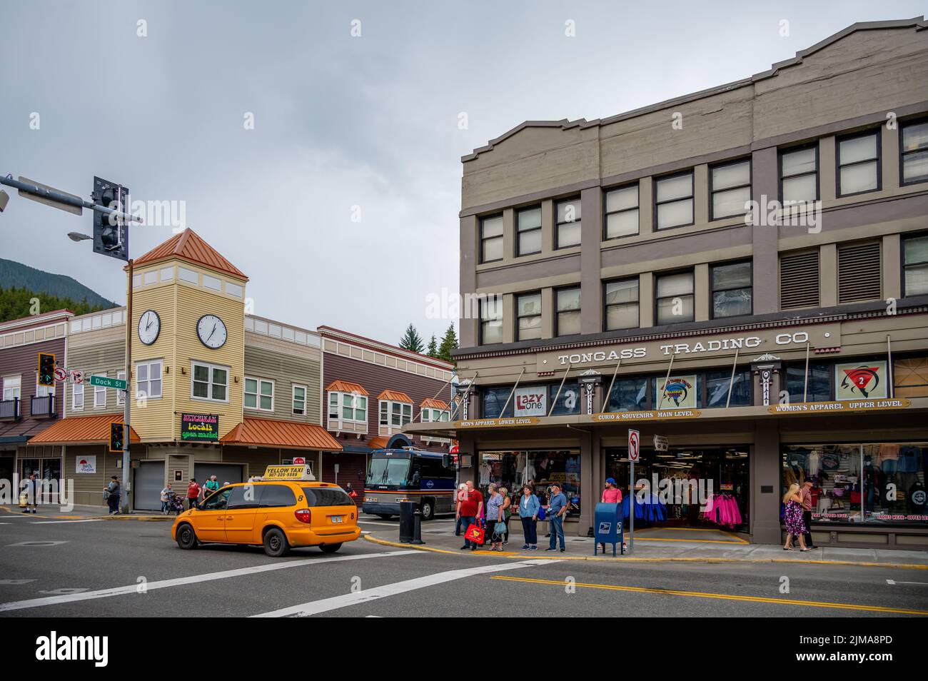 Ketchikan, Alaska July 29, 2022 Views of the historic wooden