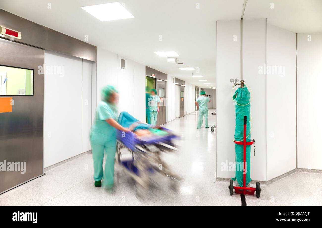 Hospital emergency corridor Stock Photo