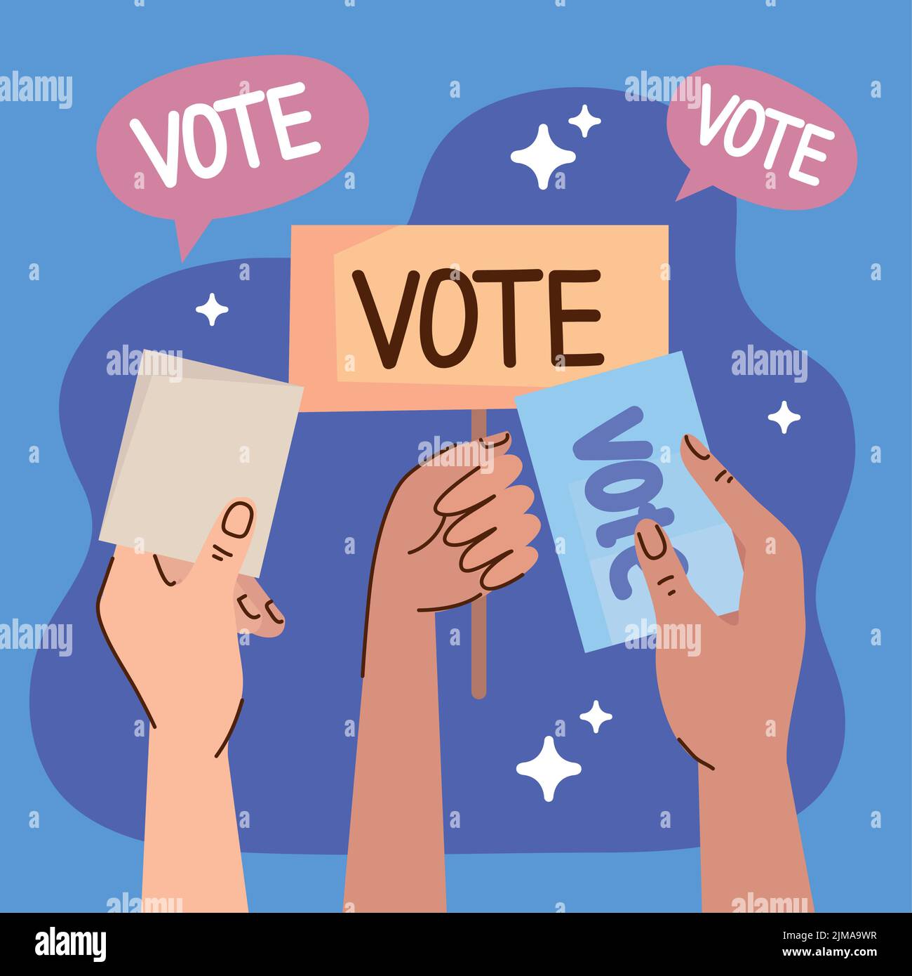 Protesting Plug Cards Voters card Stock Vector Images - Alamy