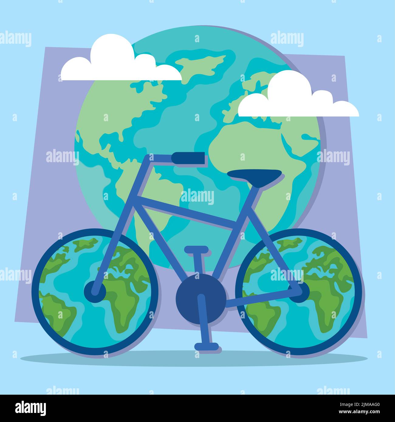 car free day poster with bicycle Stock Vector Image & Art - Alamy