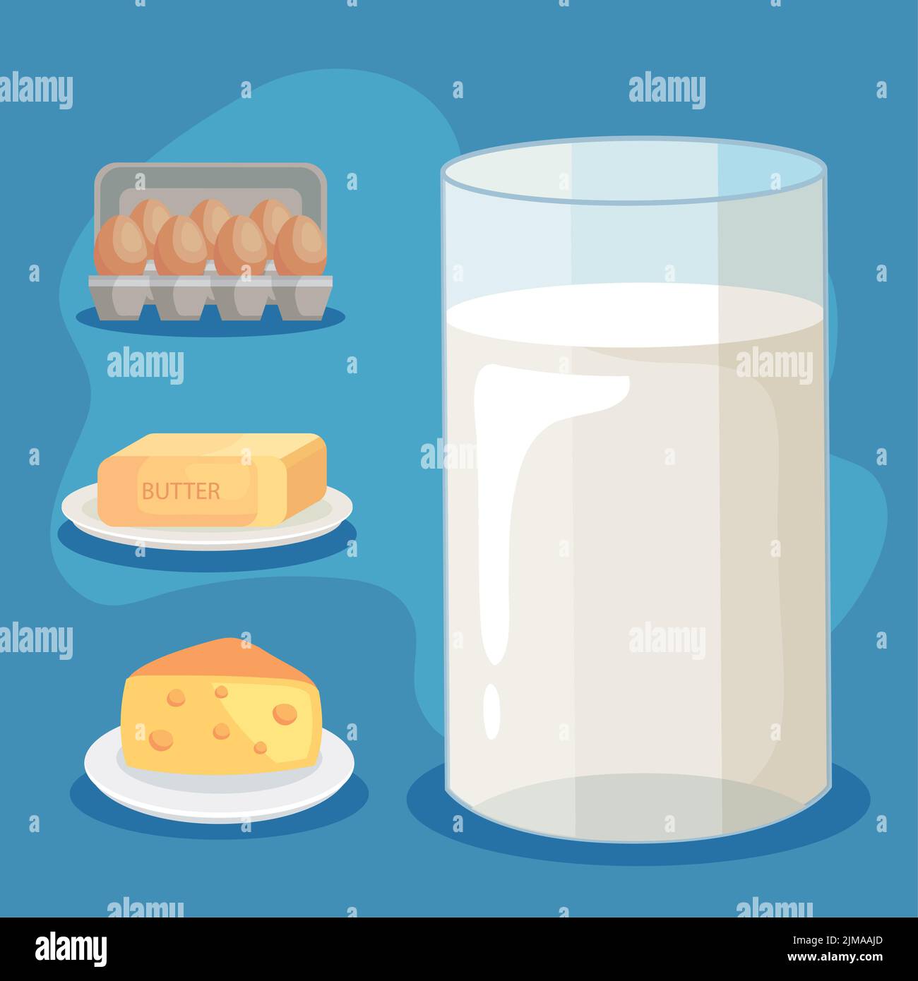 four dairy products icons Stock Vector Image & Art - Alamy