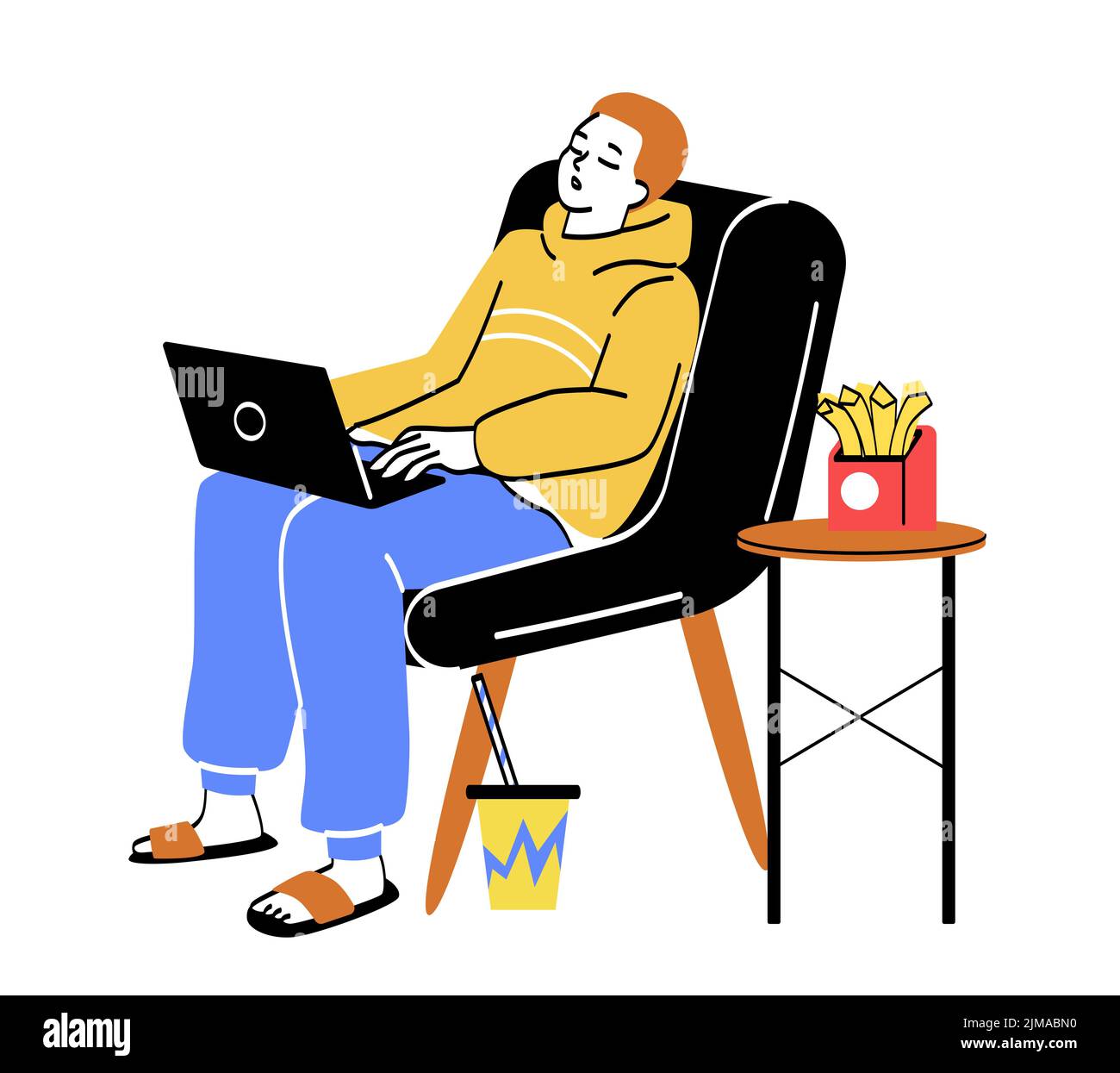 Tired, sleepy person Stock Vector