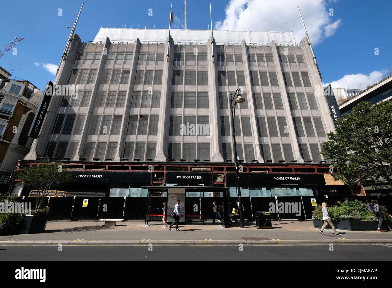 Oxford Street, London, UK. 5th Aug 2022. Retail sector: The site of the House of Fraser former flagship store on Oxford Street is being redeveloped. Credit: Matthew Chattle/Alamy Live News Stock Photo
