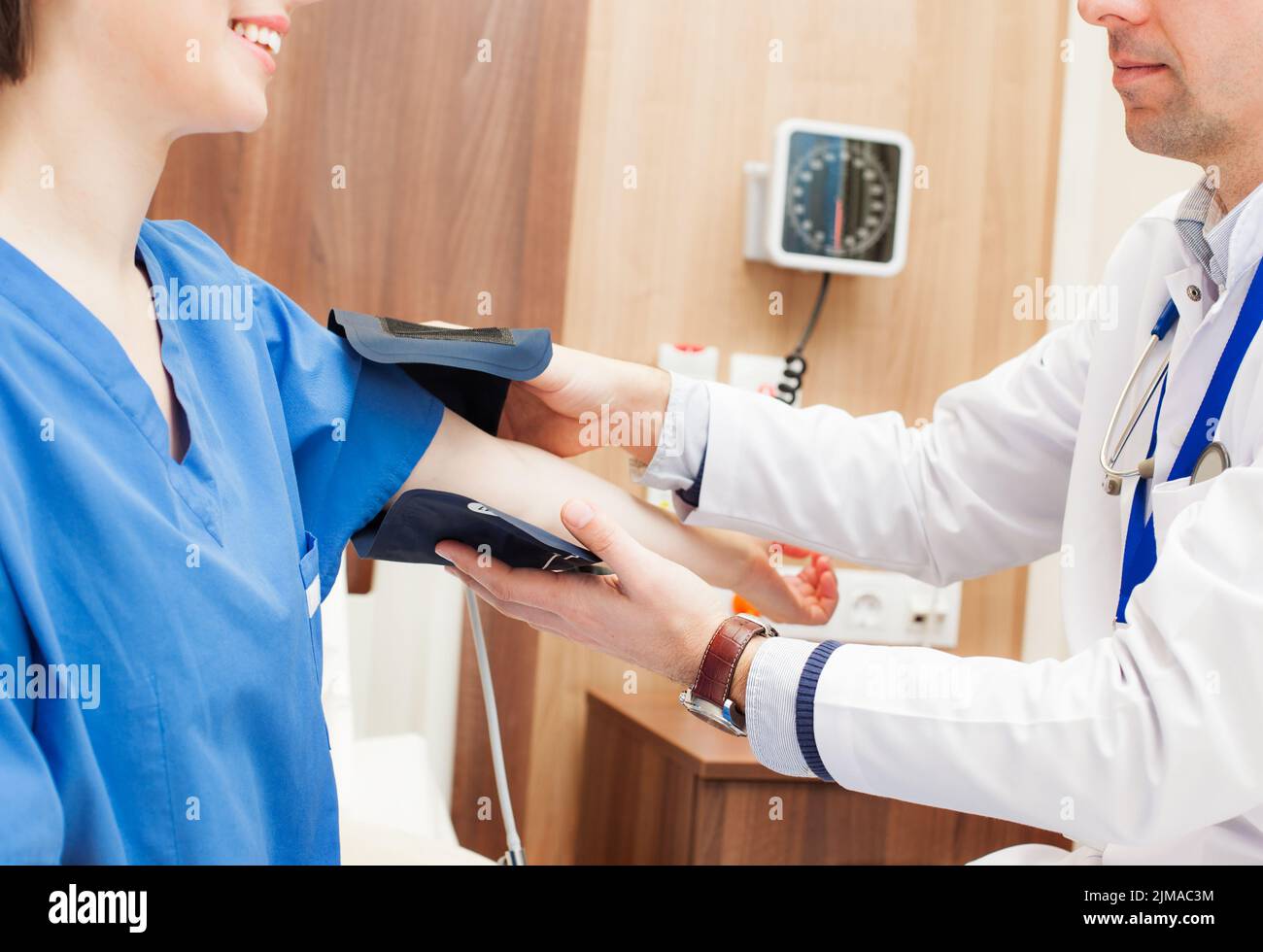 Blood pressure check-up Stock Photo