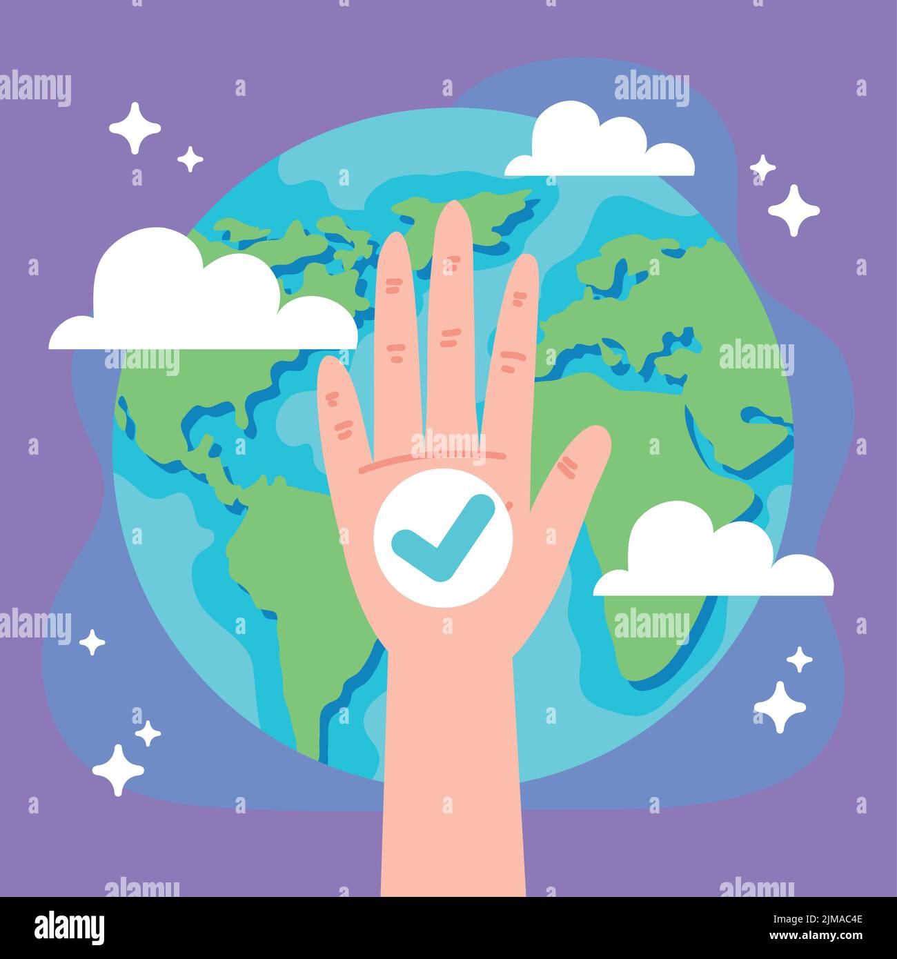 voter hand with earth planet Stock Vector Image & Art - Alamy