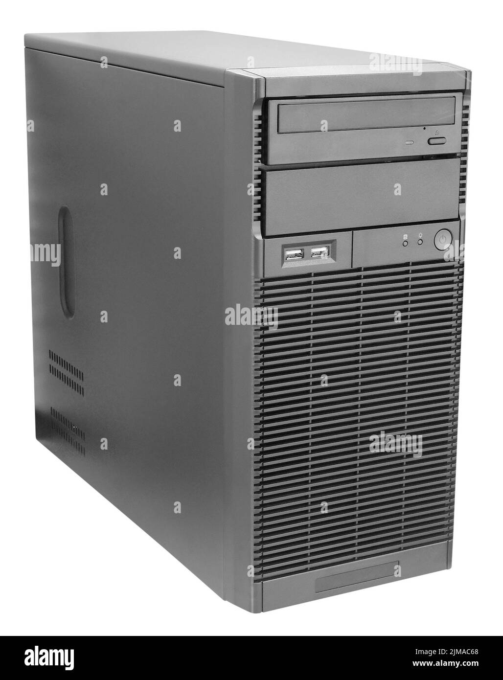 Black desktop server isometric view isolated on the white background ... image.