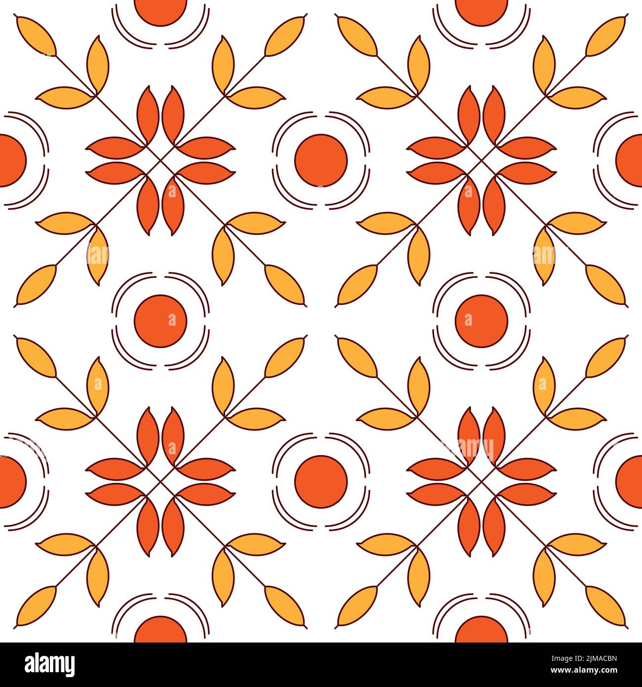 Seamless pattern of simple repeating shapes. Suitable for textiles, wrapping paper, scrapbooking. Vector. Stock Vector