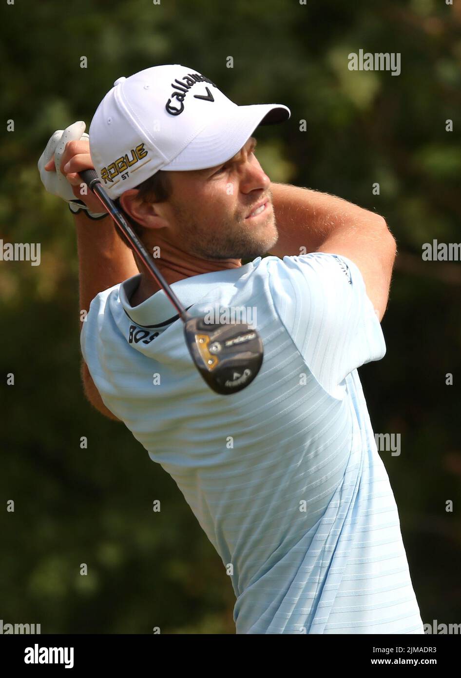 Germany’s Thomas Detry during day two of the Cazoo Wales Open at the Celtic Manor Resort in Newport, Wales. Picture date: Friday August 5, 2022. Stock Photo