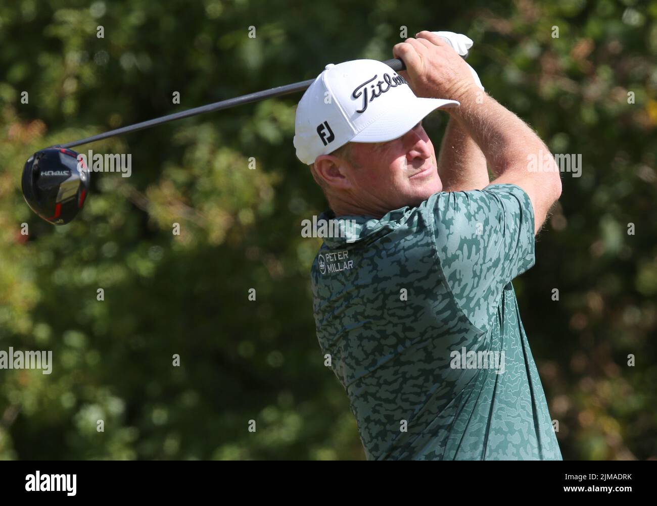 Wales Jamie Donaldson during day two of the Cazoo Wales Open at the Celtic Manor Resort in Newport, Wales. Picture date: Friday August 5, 2022. Stock Photo