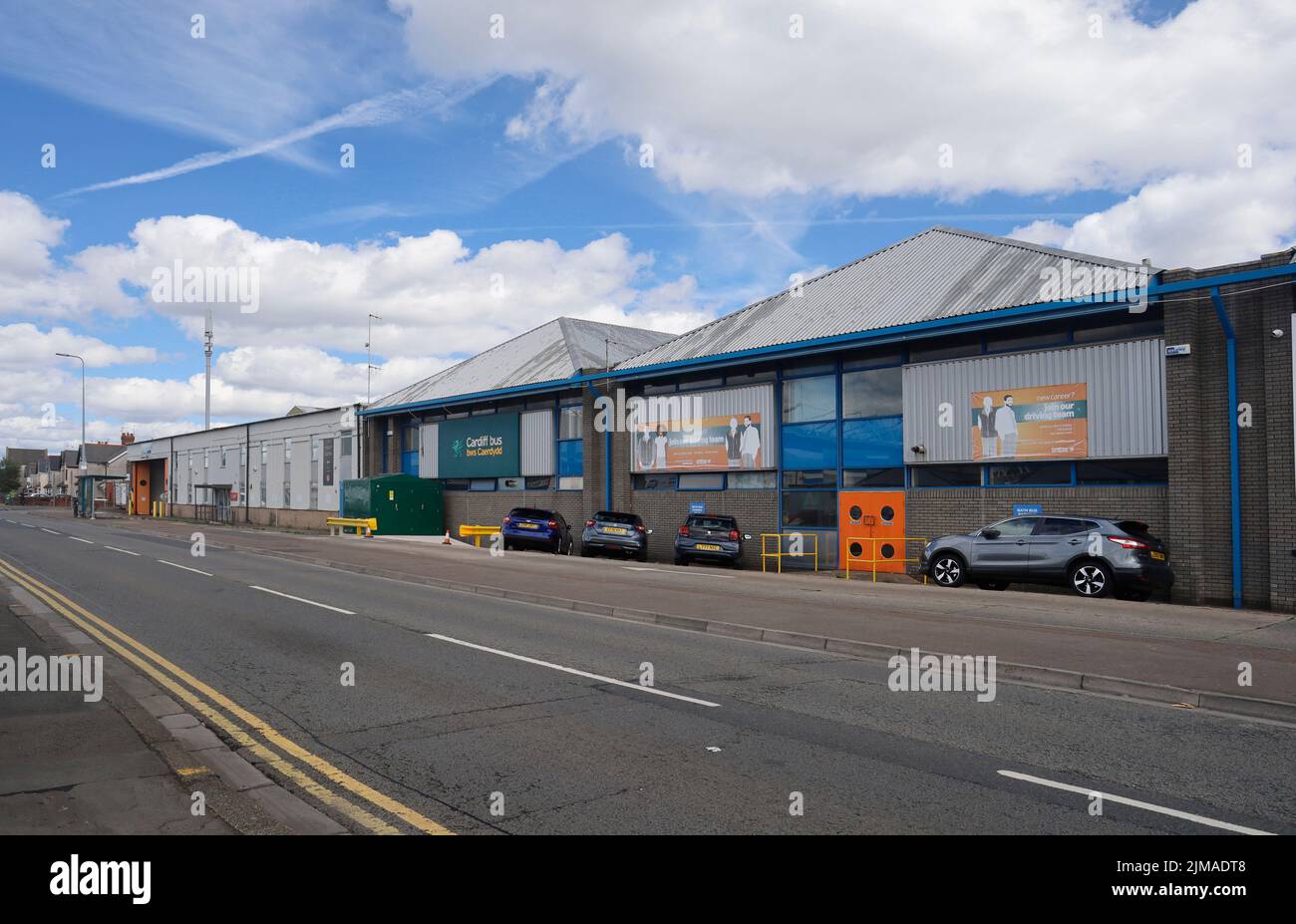 Cardiff Bus Depot, Sloper Road, Cardiff Stock Photo Alamy