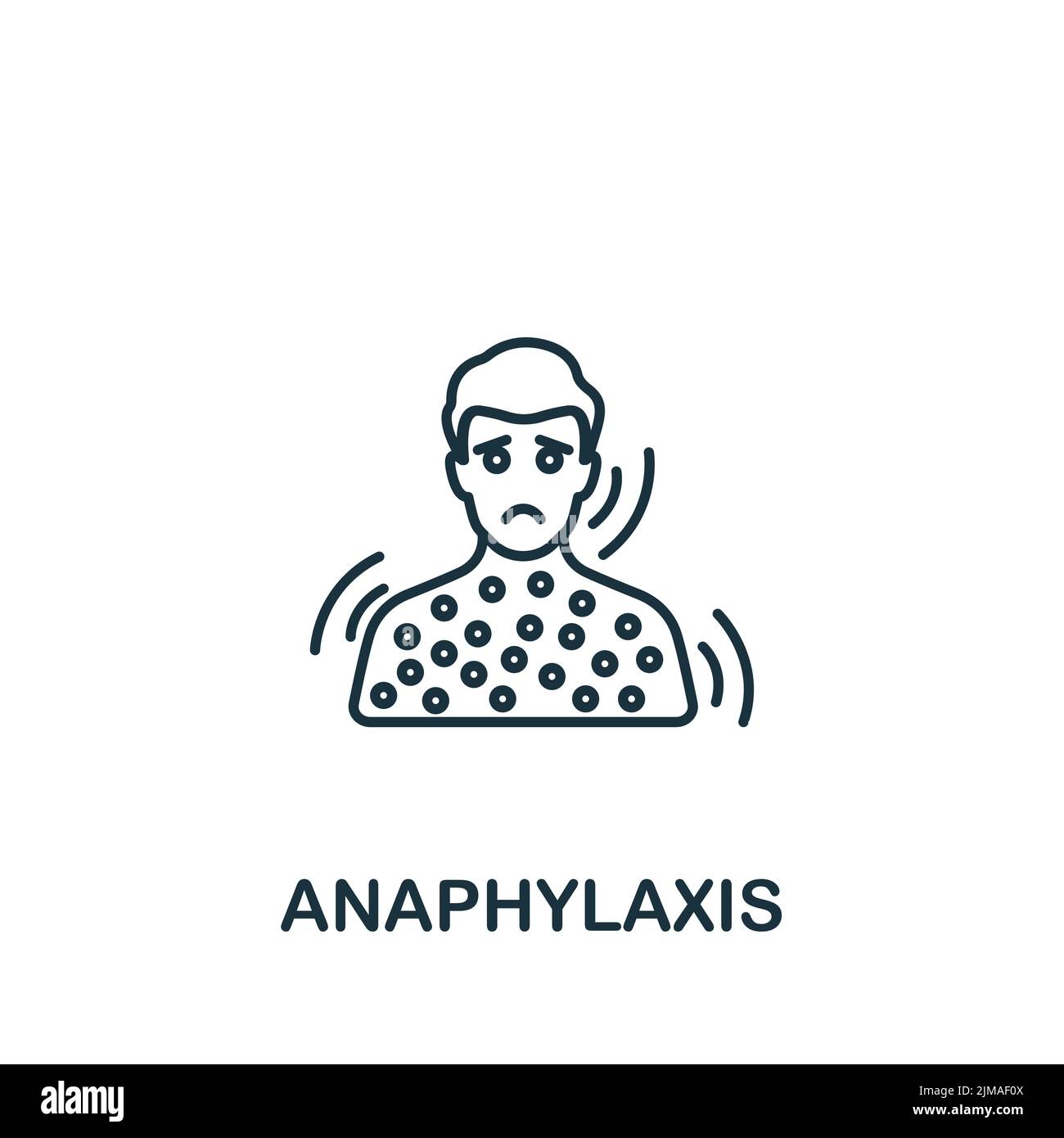 Anaphylaxis icon. Monochrome simple Allergy icon for templates, web design and infographics Stock Vector