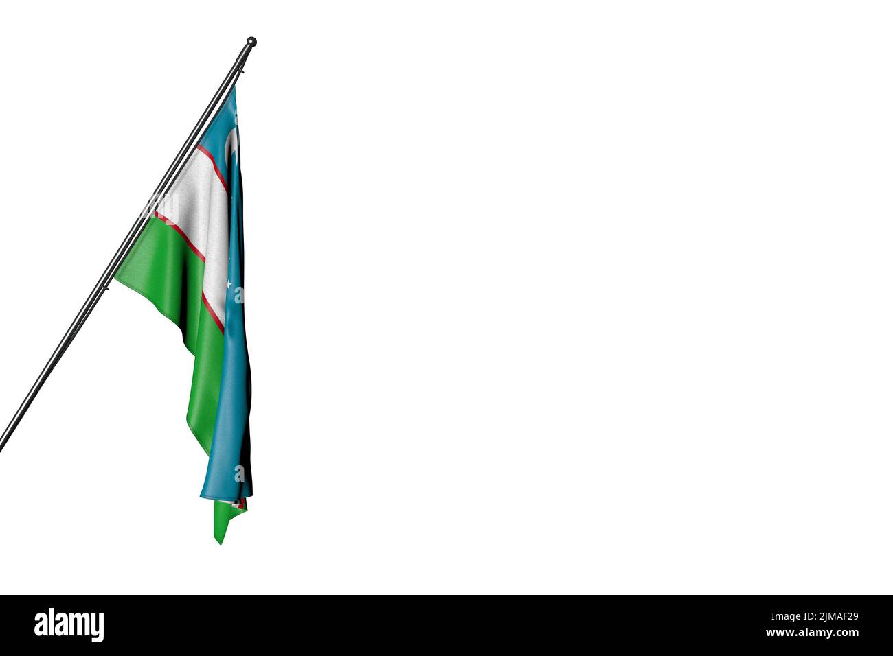 3D realistic pennant with flag of Nigeria on transparent