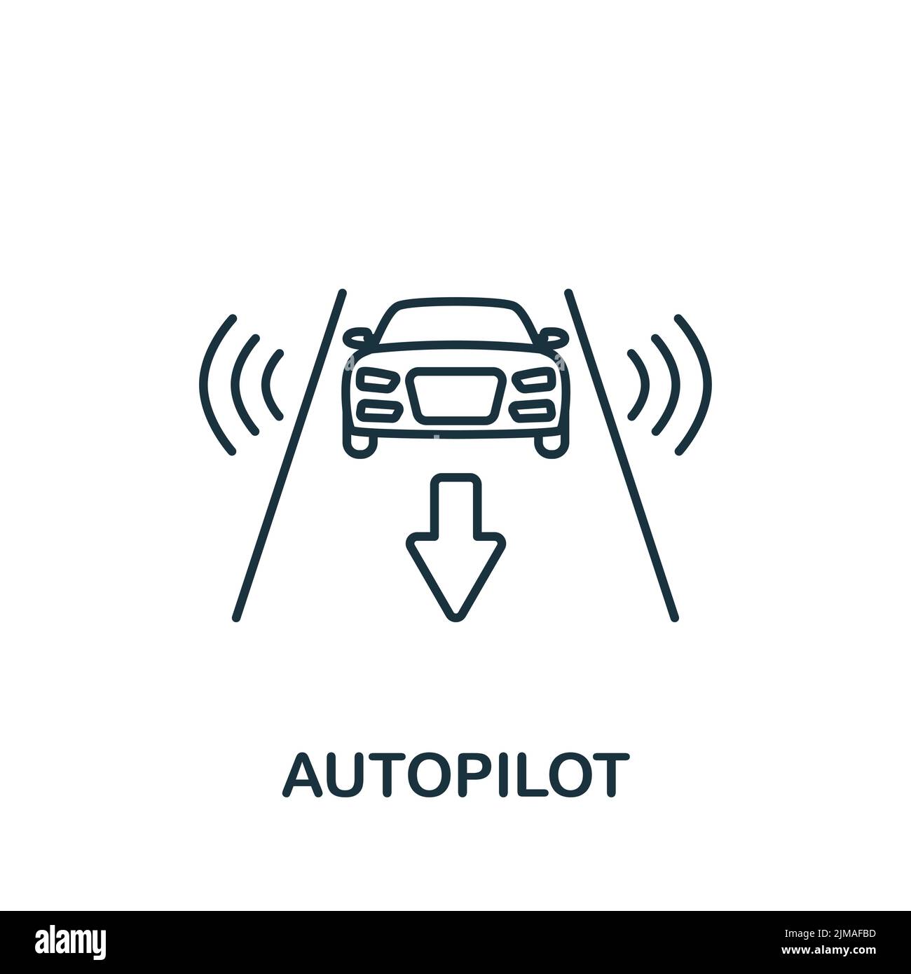 Autopilot icon. Monochrome simple Artificial Intelligence icon for ...