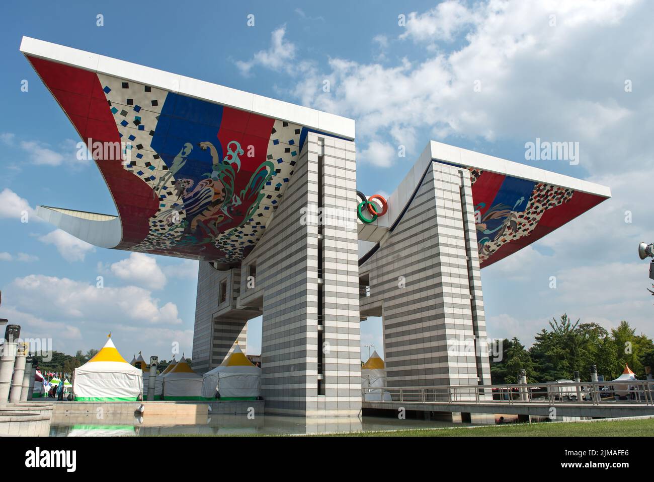 World Peace Gate. The 24th Seoul Olympic representative symbol of