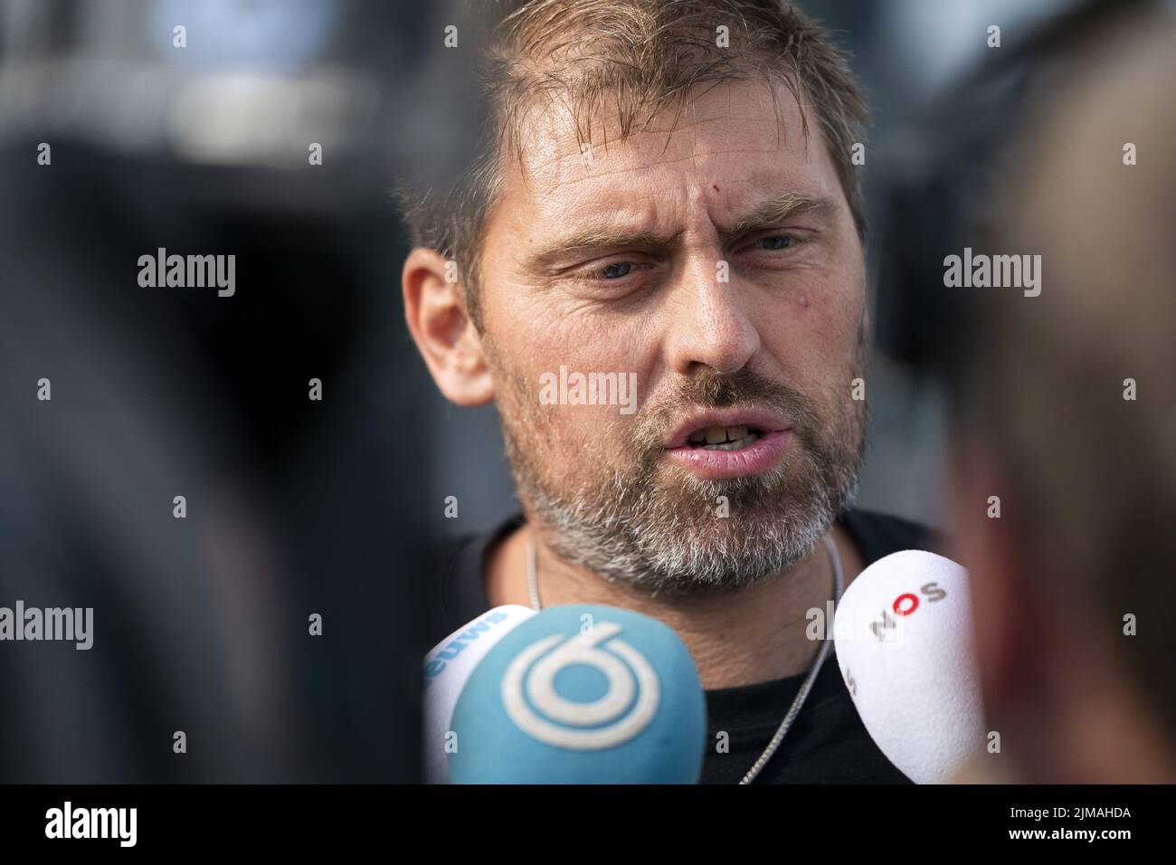 20220805 173524 WAGENINGEN Mark van den Oever (FDF) addresses the press after a discussion