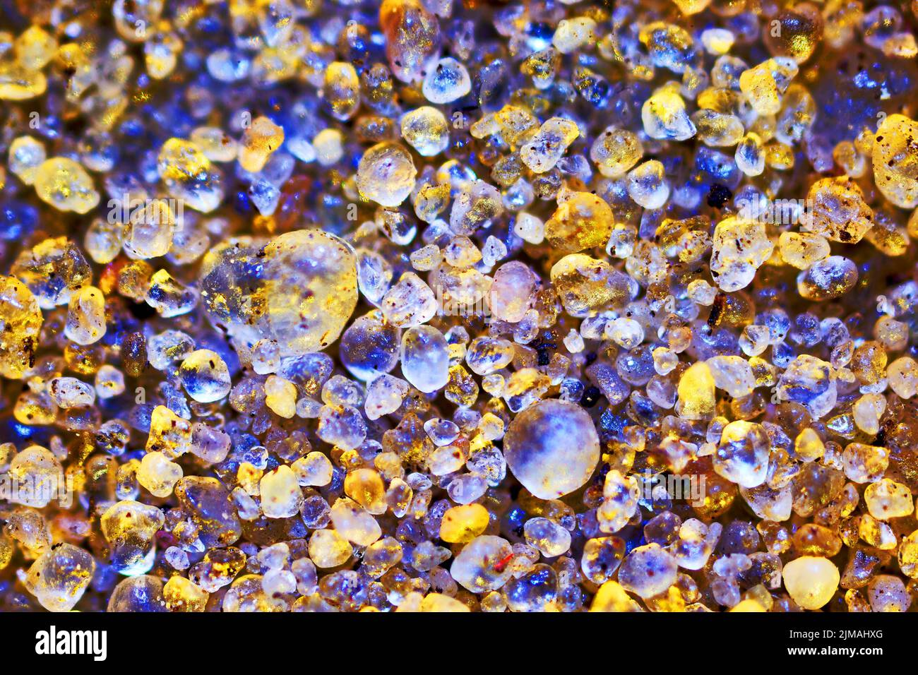 fine multicolored river sand under a microscope Stock Photo Alamy