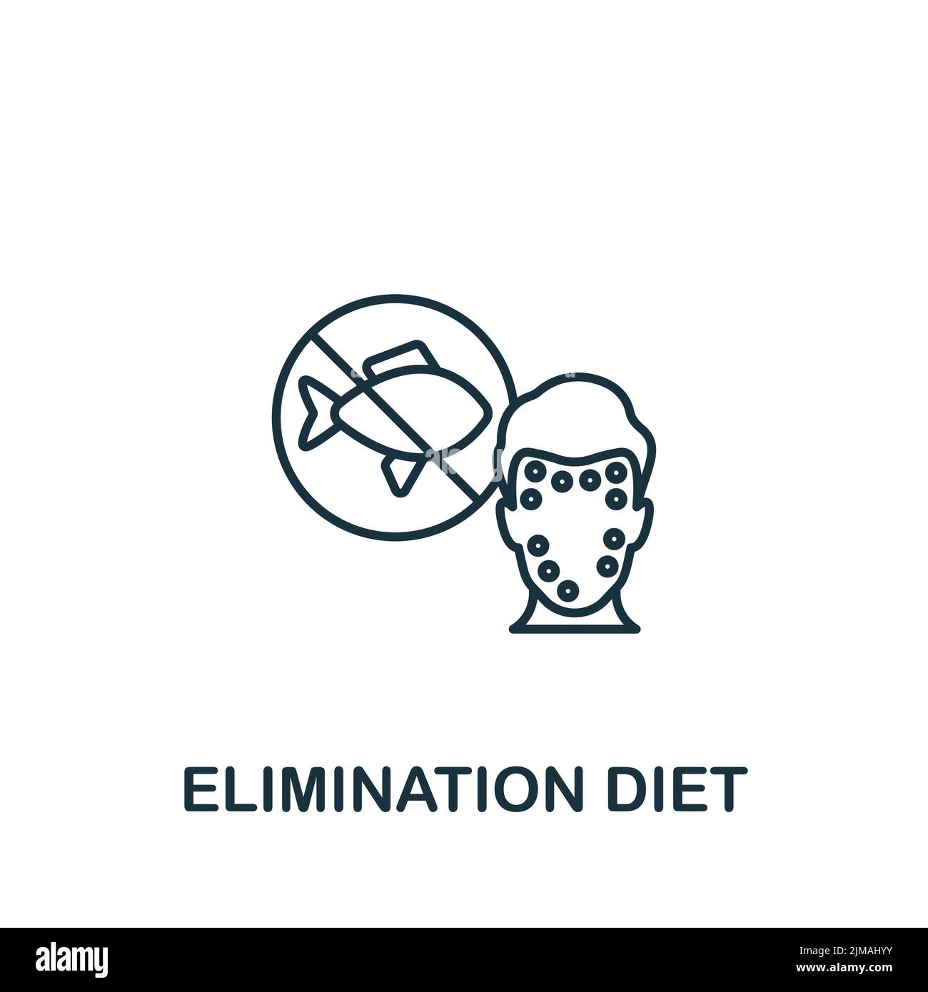 Elimination Diet icon. Monochrome simple Allergy icon for templates ...