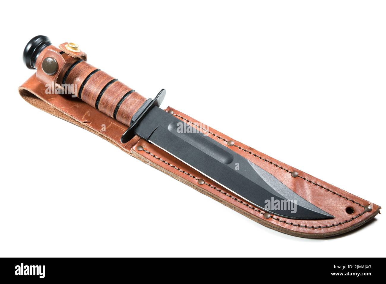 Polish presentation hunting knife with etched blade with forest scene and  inscribed DARZ BOR (traditional greeting of Polish hunters), etched buck  h Stock Photo - Alamy