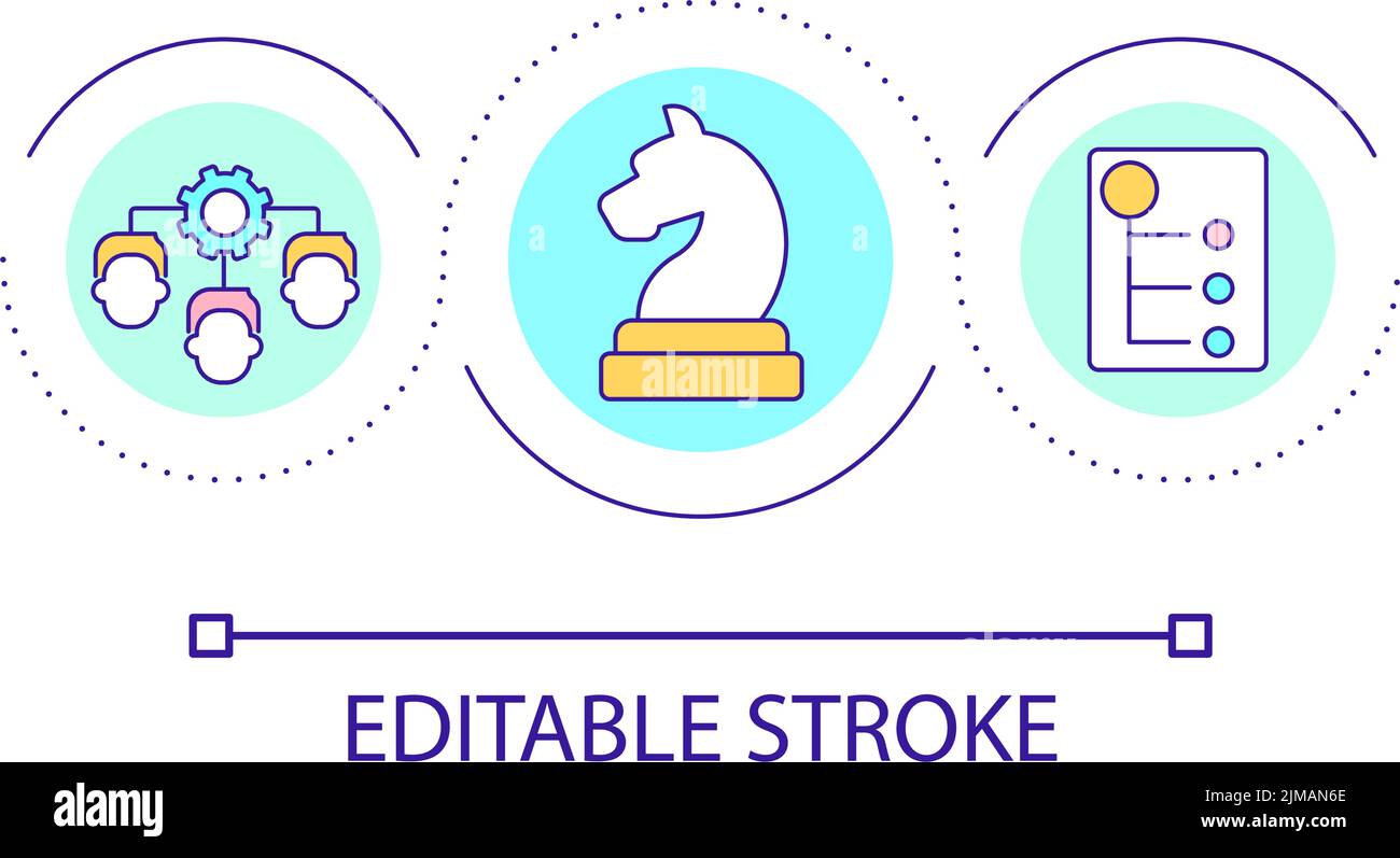 Recruitment strategy loop concept icon Stock Vector