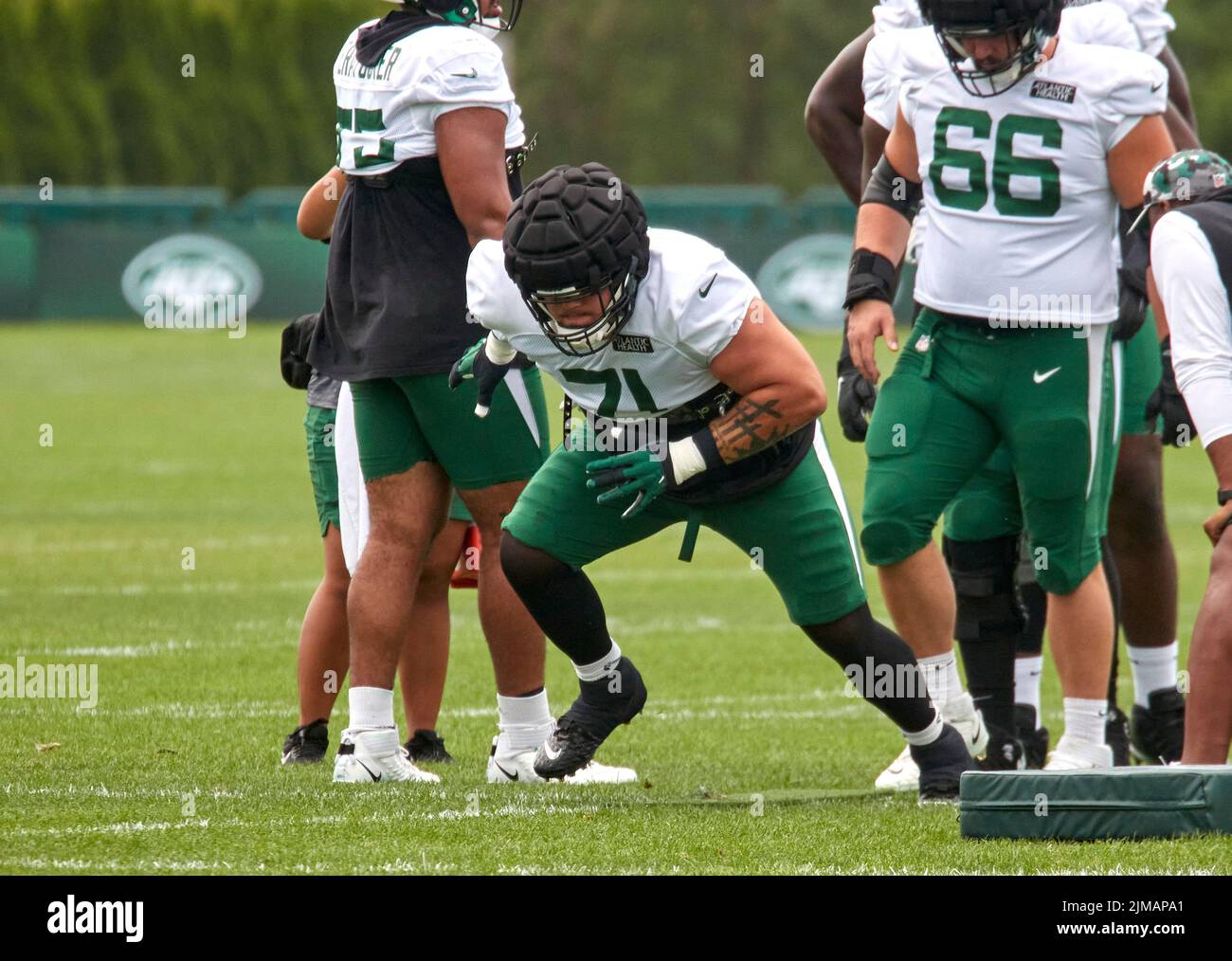 June 9, 2022, Florham Park, New Jersey, USA: New York Jets' offensive  linemen Laken Tomlinson (78) during organized team activities at the  Atlantic Health Jets Training Center, Florham Park, New Jersey. Duncan